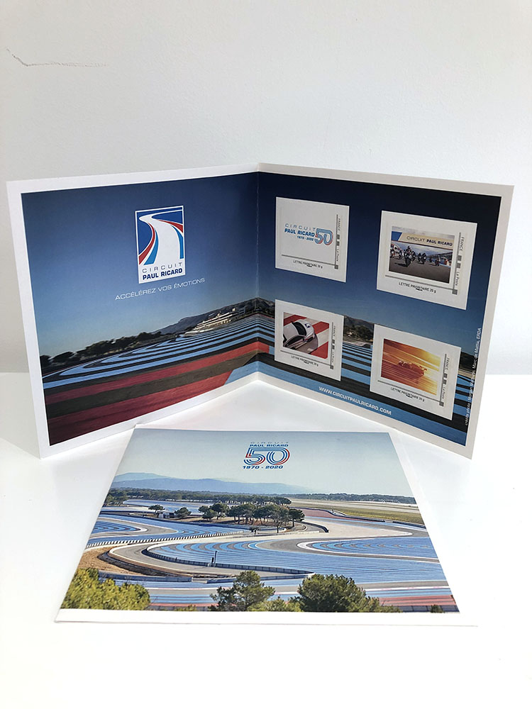 Collection de timbres  50 ans Circuit Paul Ricard - Boutique Espace Touristique du Castellet